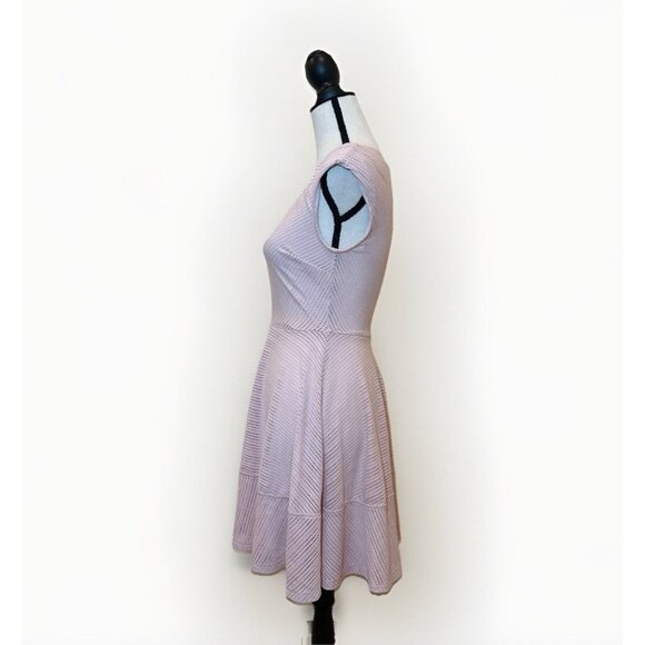 Bar lll Dress Women’s Small Pink A Line Cap Sleeve Circle Sheer Print Lined - Picture 3 of 12